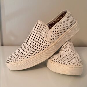 Sofft White Perforated Slip-On Flats size 9